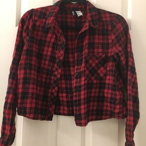 H&M Cropped Flannel